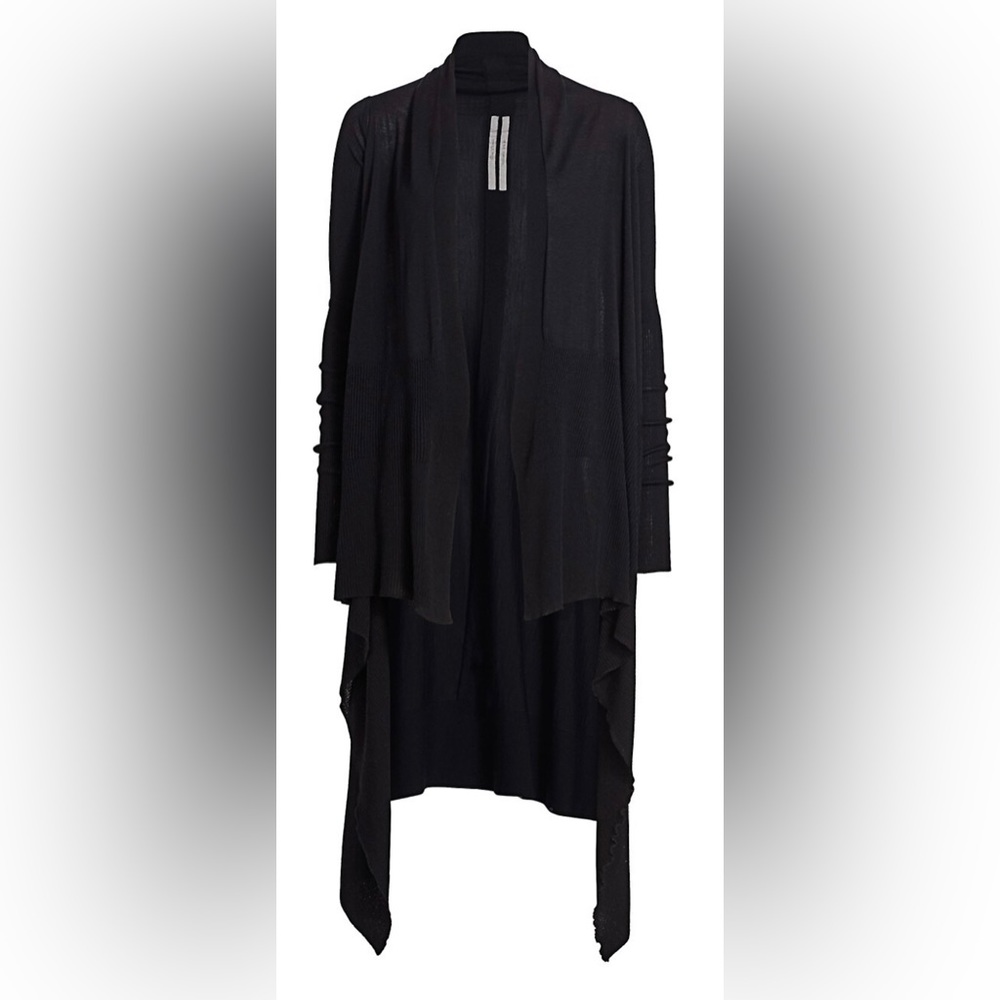 Rick Owens Asymmetrical Long Cardigan
